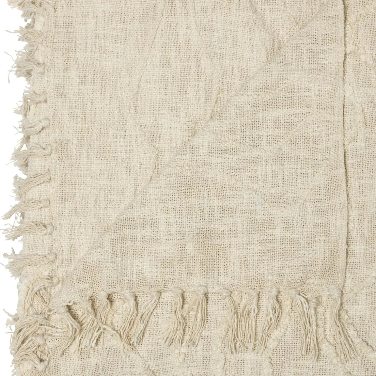 Couvre-lit coton (260 x 240 cm) Daisy Beige