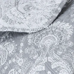 Couvre-lit et taies d'oreiller (240 x 260 cm) Marie Gris clair