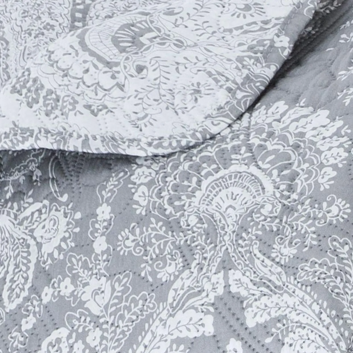 Couvre-lit et taies d'oreiller (240 x 260 cm) Marie Gris clair