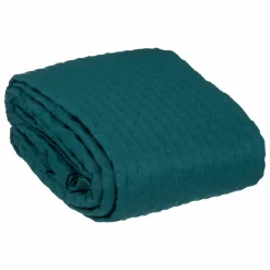 Couvre-lit et taies d'oreiller (240 x 260 cm) Kalia Bleu canard