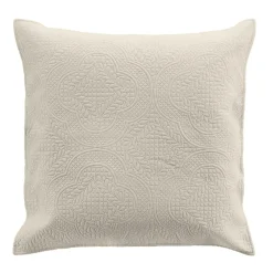 Couvre-lit matelassé et deux taies d'oreiller (240 x 260 cm) Romane Beige