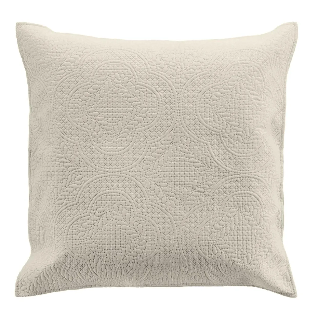 Couvre-lit matelassé et deux taies d'oreiller (240 x 260 cm) Romane Beige