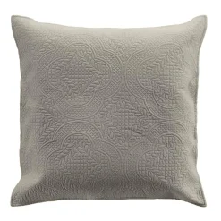 Couvre-lit matelassé et deux taies d'oreiller (240 x 260 cm) Romane Gris