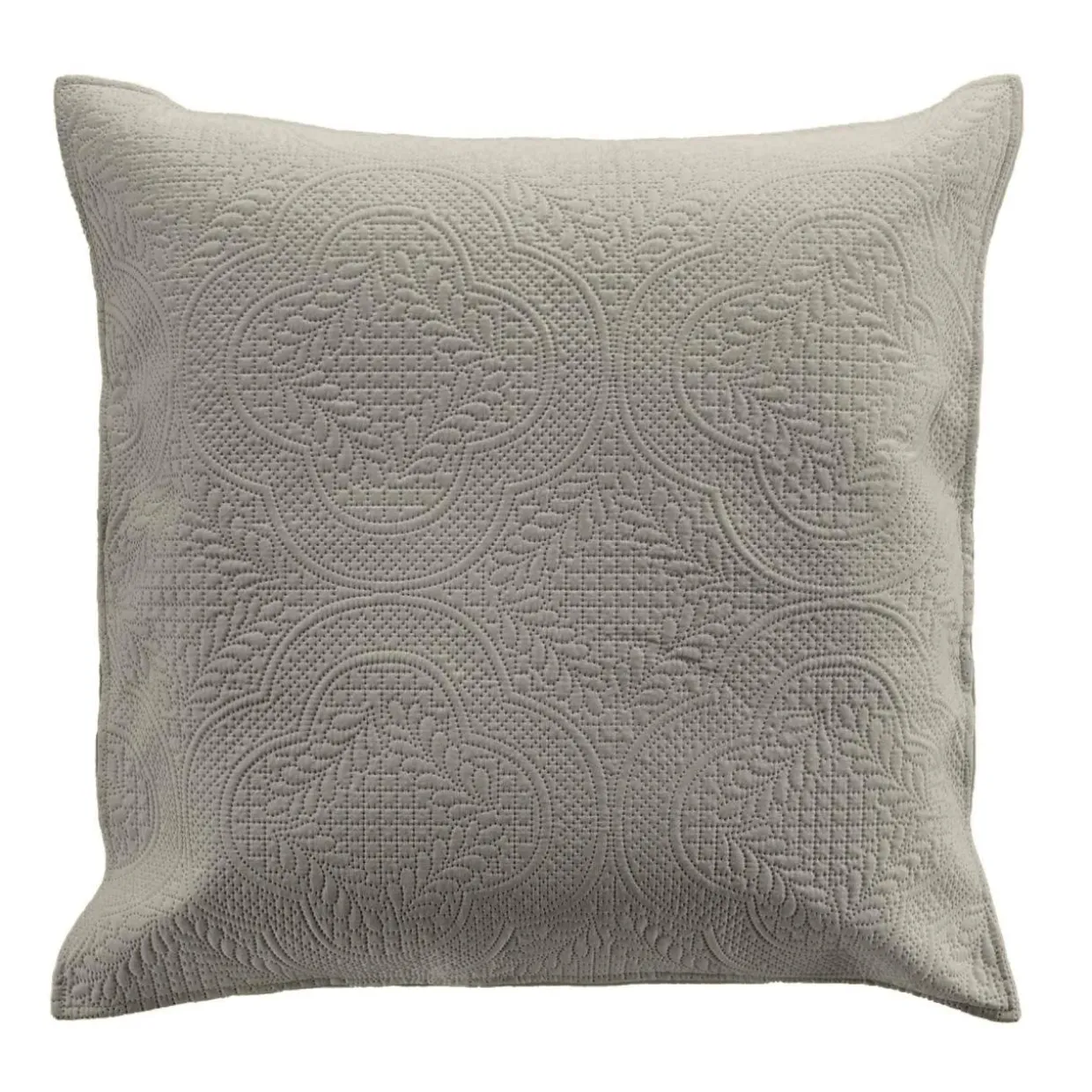 Couvre-lit matelassé et deux taies d'oreiller (240 x 260 cm) Romane Gris