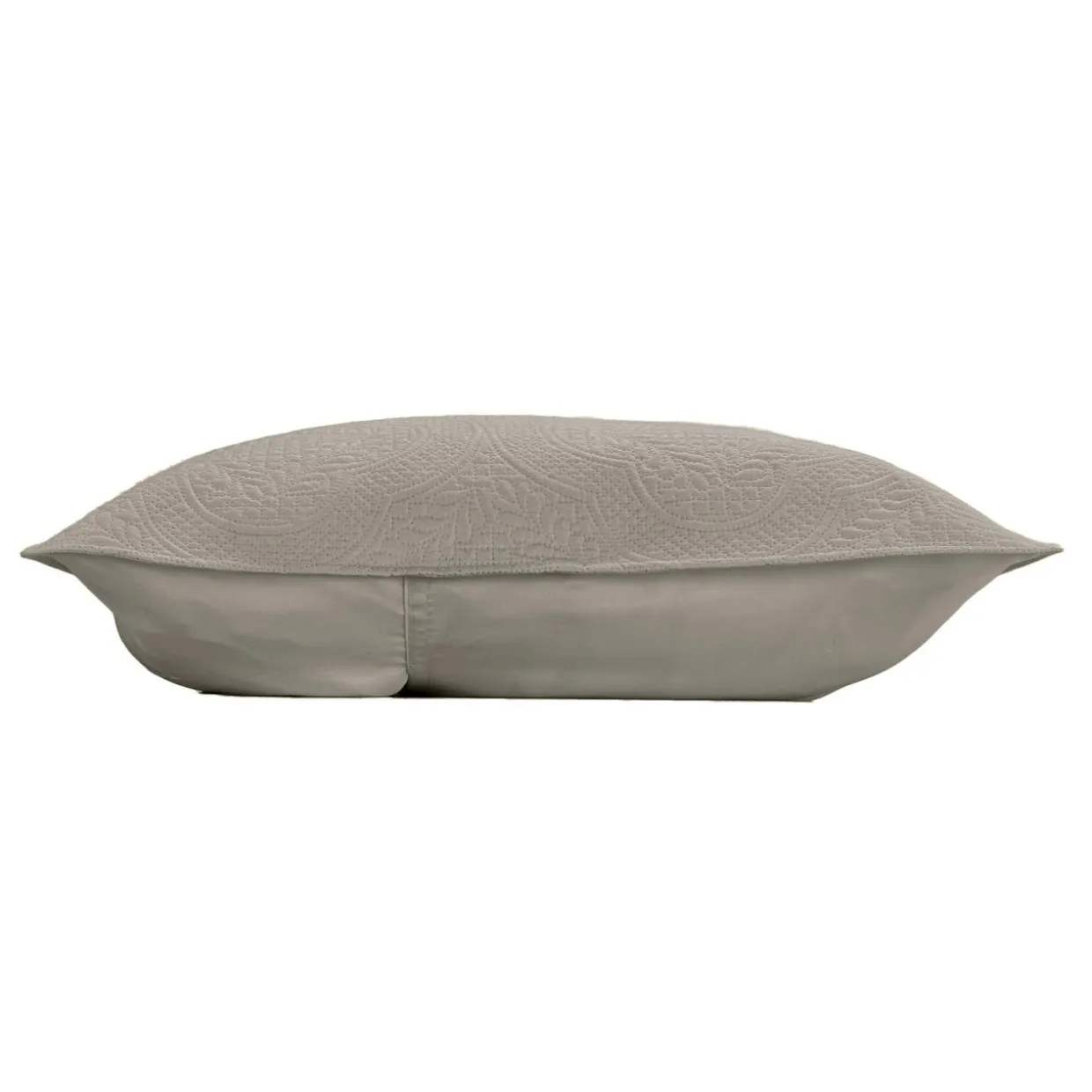 Couvre-lit matelassé et deux taies d'oreiller (240 x 260 cm) Romane Gris