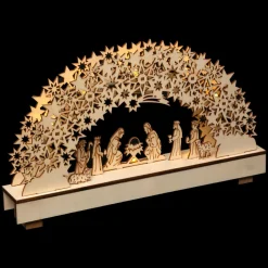 Crèche de Noël complète et lumineuse (H19 cm) Sainte-Amélie