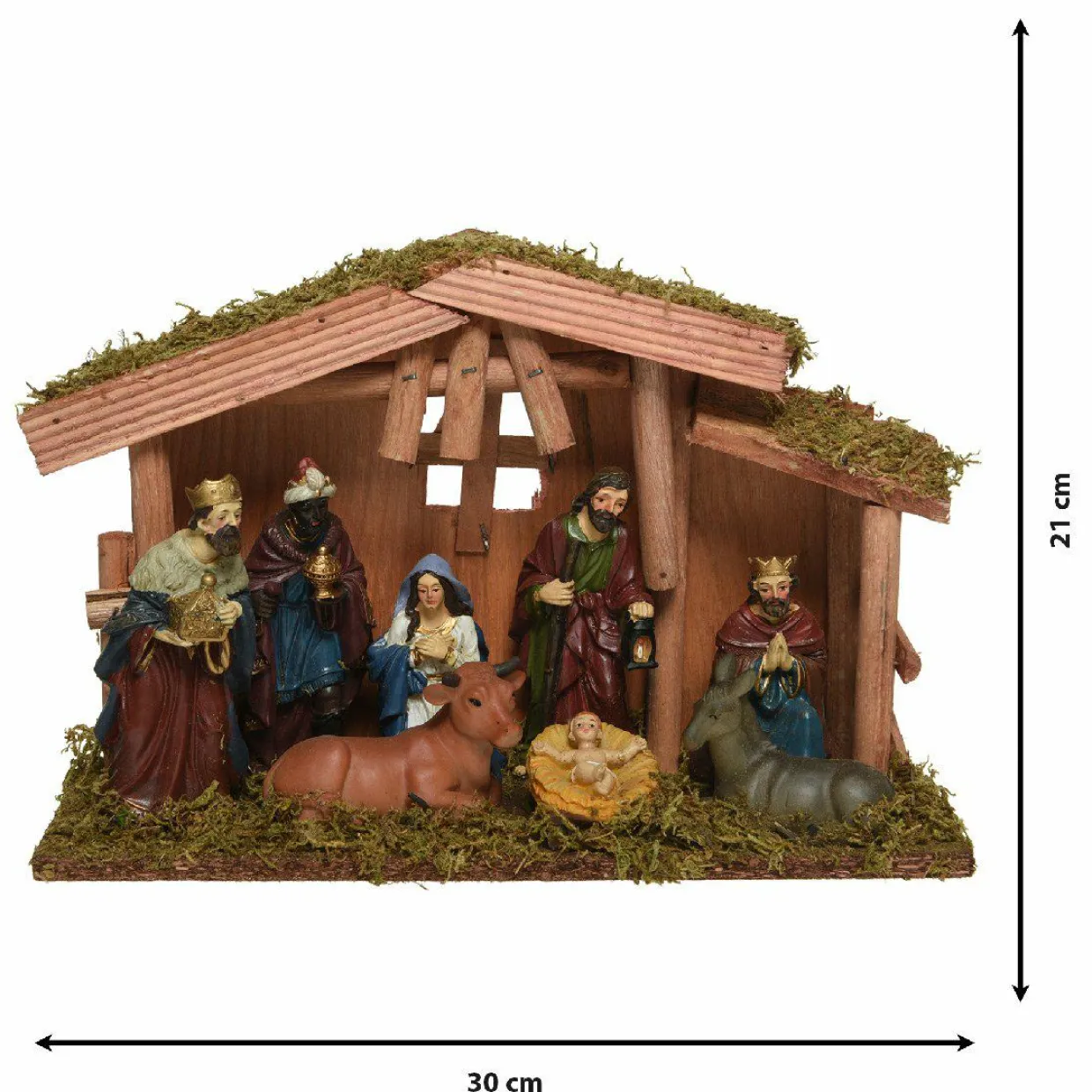 Crèche de Noël complète (H21 cm) Saint-Daniel