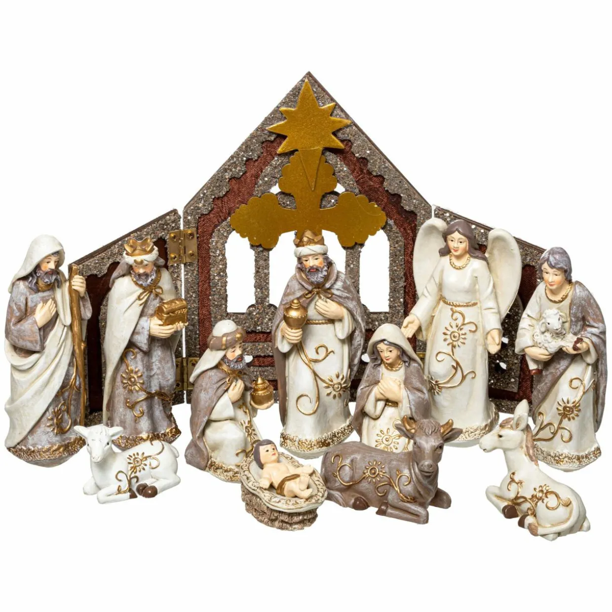 Crèche de Noël complète (H25 cm) Sainte-Nathalie