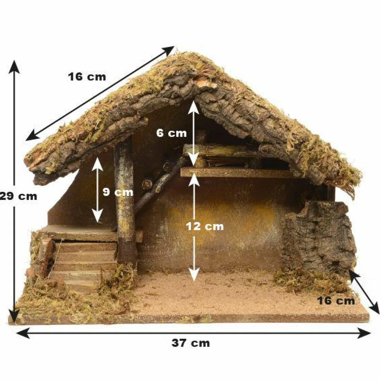 Crèche de Noël vide (H29 cm) Saint-Maxime