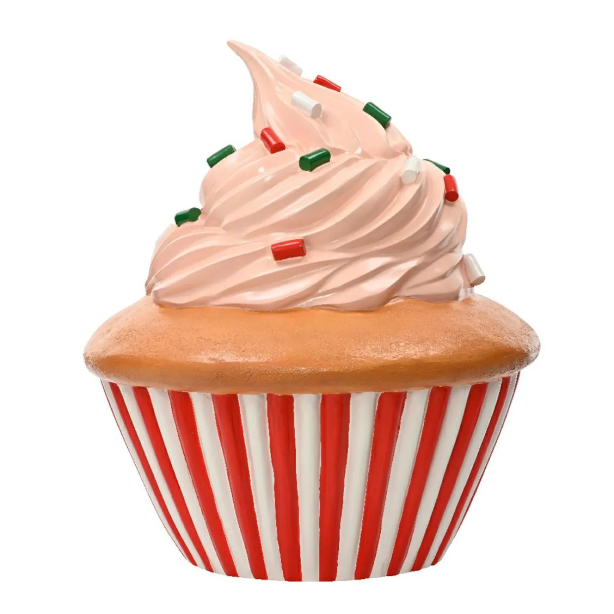 Cupcake de Noël Géant (H60 cm) Gourmandise colorée