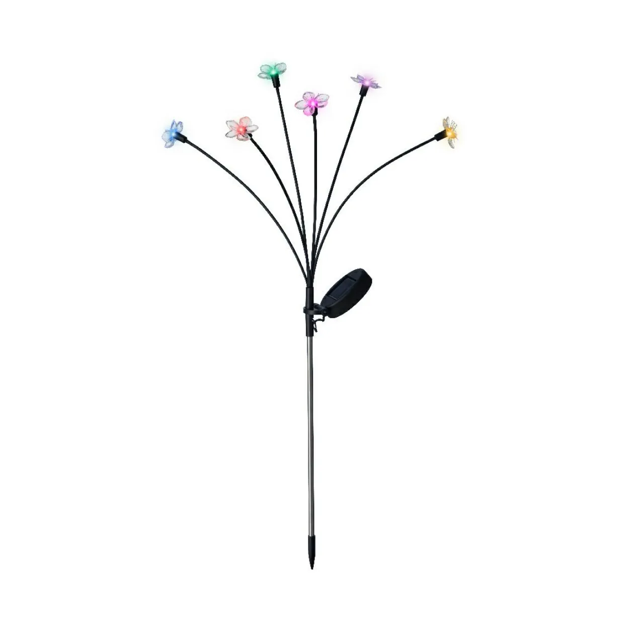 Décoration lumineuse Solaire à piquer au sol (H70 cm) Flowers Multicolore