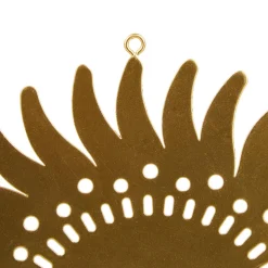 Décoration murale en métal (D18 cm) Soleil Or