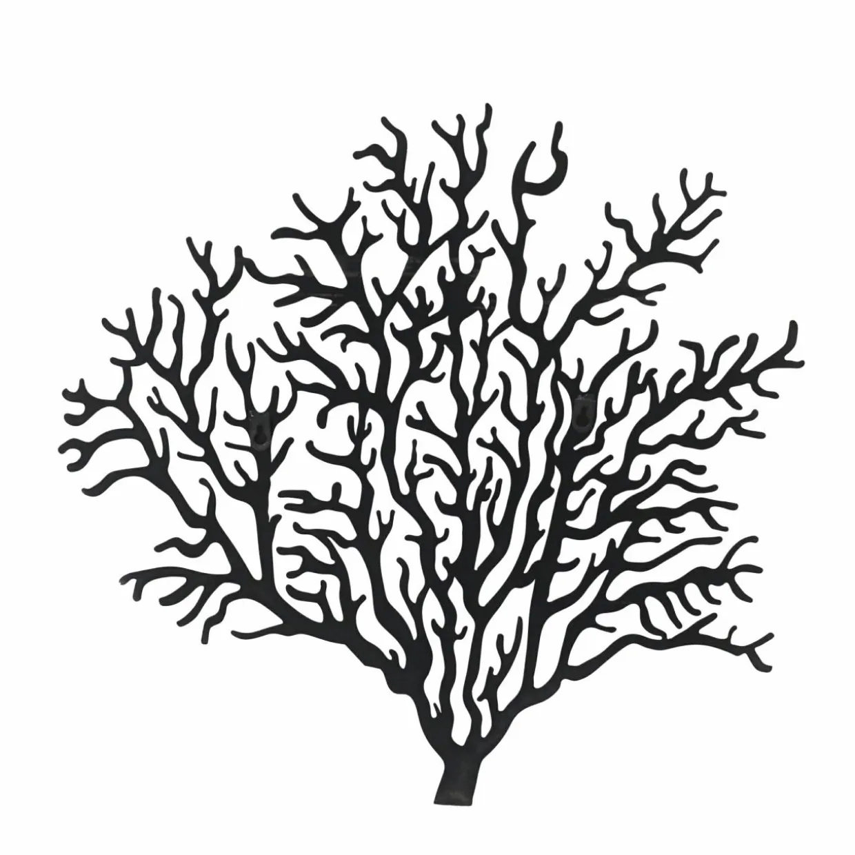 Décoration murale en métal (H56 cm) Corail Noir