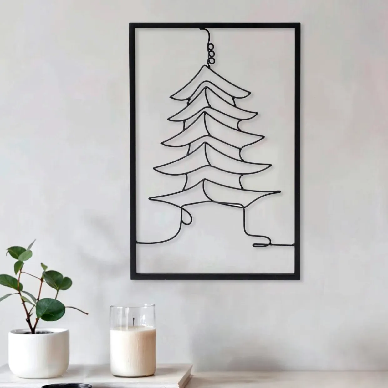 Décoration murale en métal (H45 cm) Temple Noir
