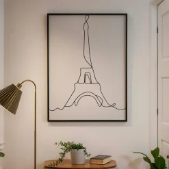 Décoration murale en métal (H80 cm) Tour Eiffel Noir