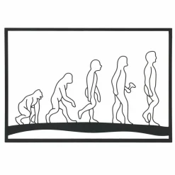 Décoration murale en métal (70 x H50 cm) Evolution Noir
