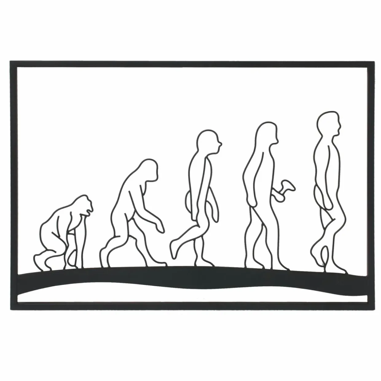 Décoration murale en métal (70 x H50 cm) Evolution Noir