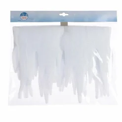 Décor de Noël pour fenêtre (L200 cm) Stalactite Blanc