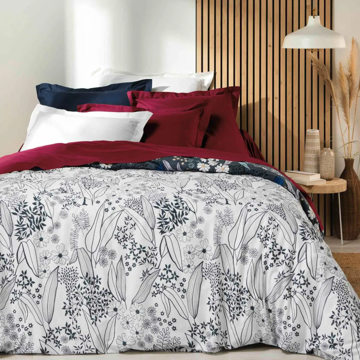 Drap housse coton bio (160 x 200 cm) Biolina Bleu nuit