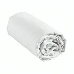 Drap housse coton lavé (140 x 190 cm) Linella Blanc
