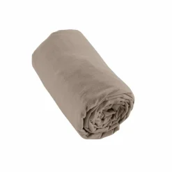 Drap housse flanelle de coton (180 x 200 cm) Nina Ficelle