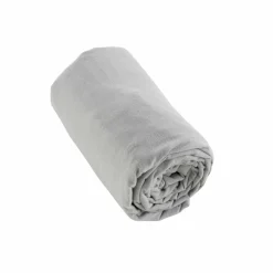 Drap housse flanelle de coton (140 x 190 cm) Théa Gris clair