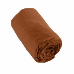 Drap housse flanelle de coton (90 x 200 cm) Nina Terracotta
