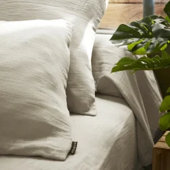 Drap housse gaze de coton (90 x 190 cm) Gaïa Beige pampa