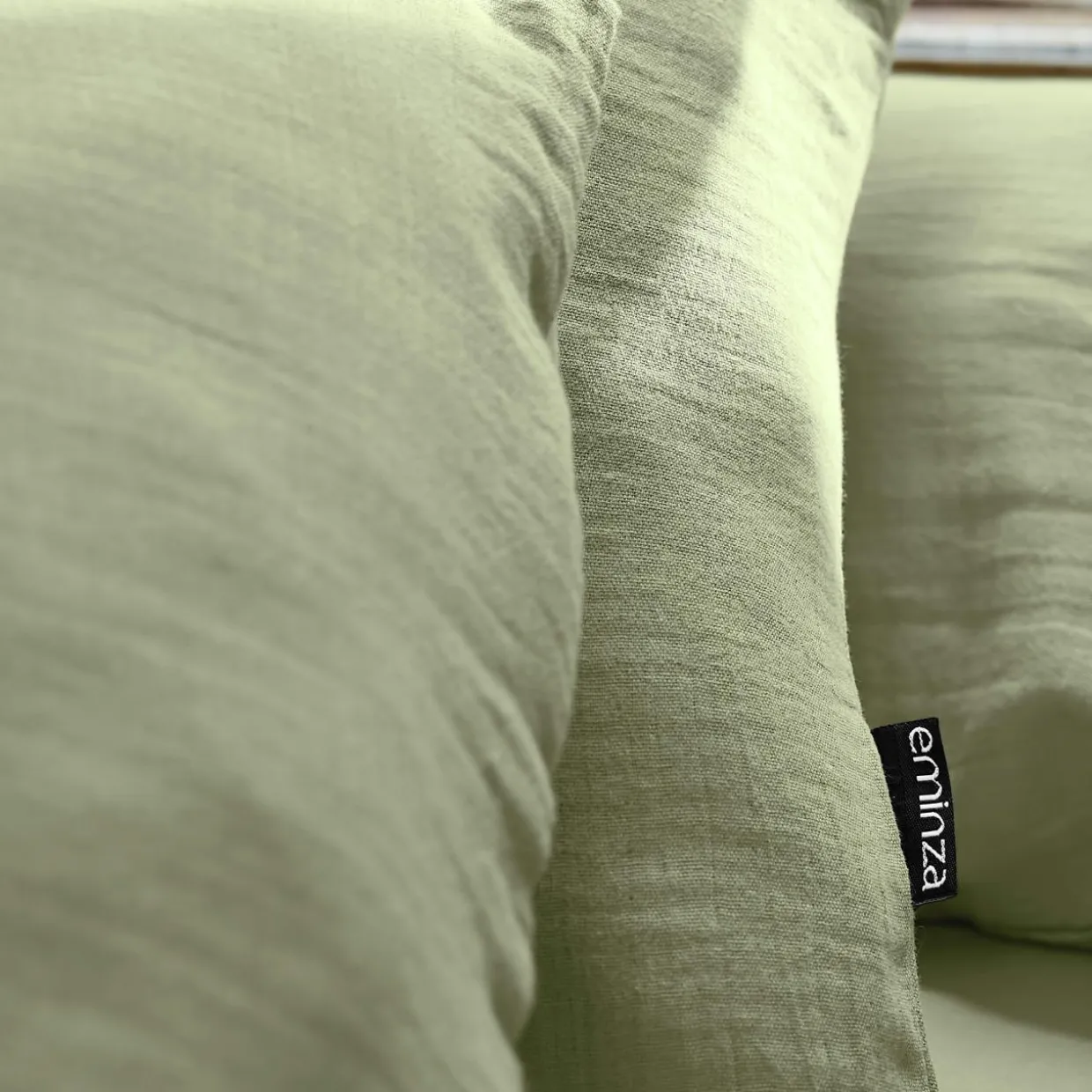 Drap housse gaze de coton (90 x 190 cm) Gaïa Vert tilleul
