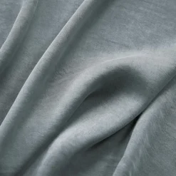 Drap housse lyocell Tencel™ lavé (90 x 190 cm) Olivia Bleu stone