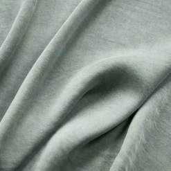 Drap housse lyocell Tencel™ lavé (90 x 190 cm) Olivia Vert eucalyptus