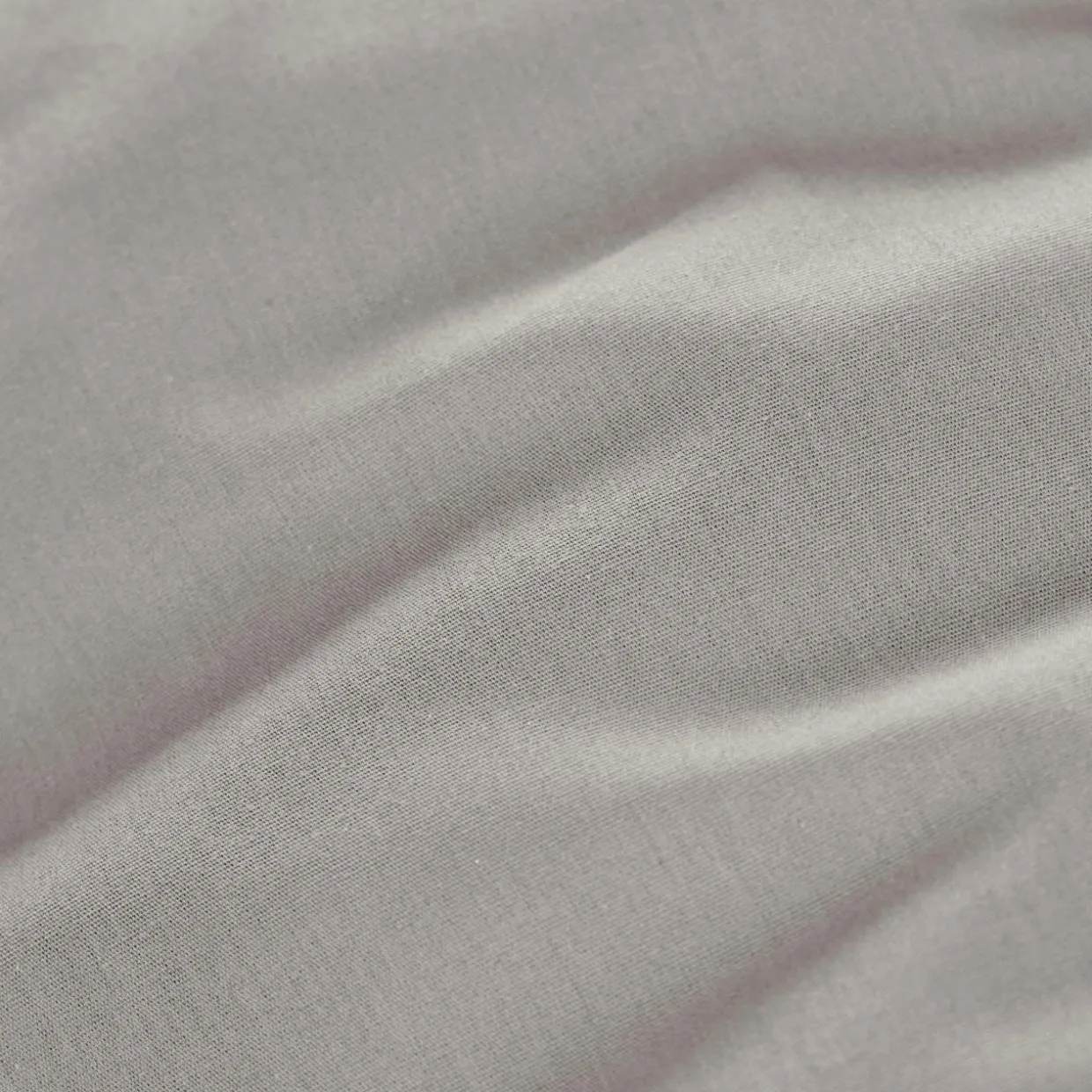 Drap housse percale de coton (160 x 200 cm) Cali Gris clair