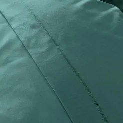 Drap housse percale de coton (160 x 200 cm) Cali Bleu canard
