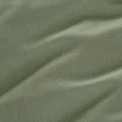 Drap housse percale de coton (180 x 200 cm) Cali Vert romarin