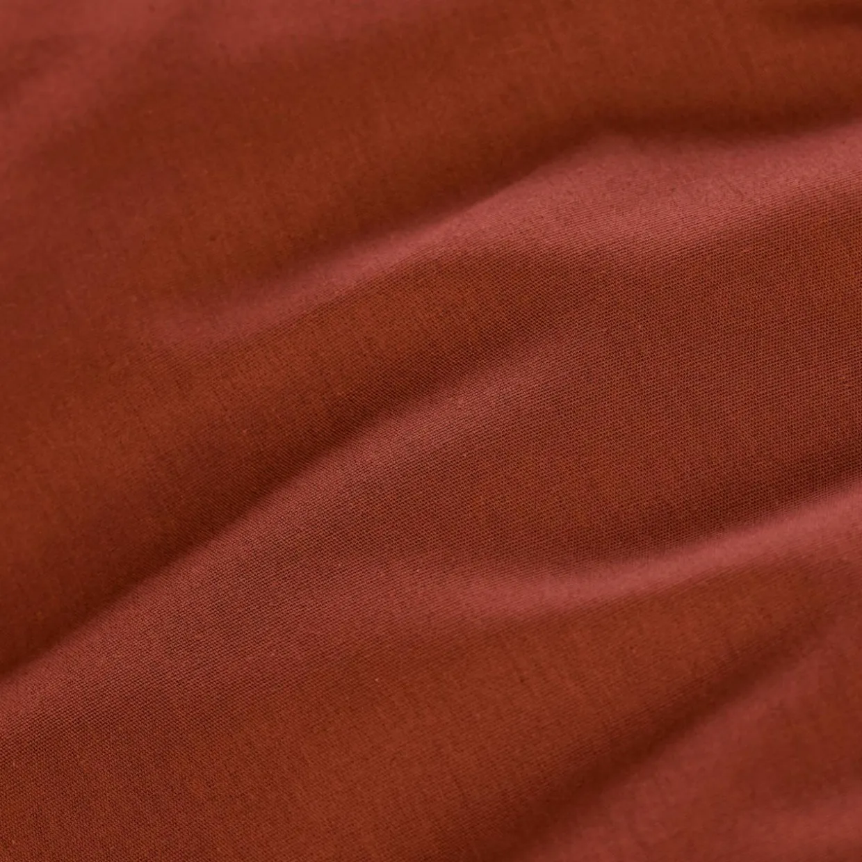 Drap housse percale de coton (200 x 200 cm) Cali Terracotta