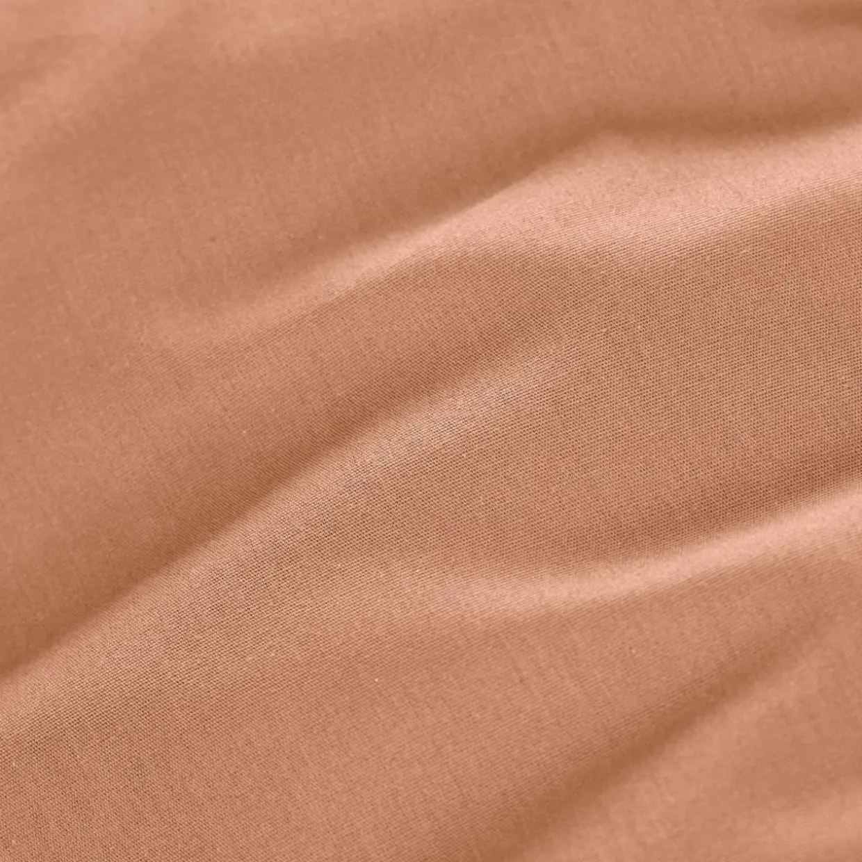 Drap housse percale de coton (180 x 200 cm) Cali Rose pêche