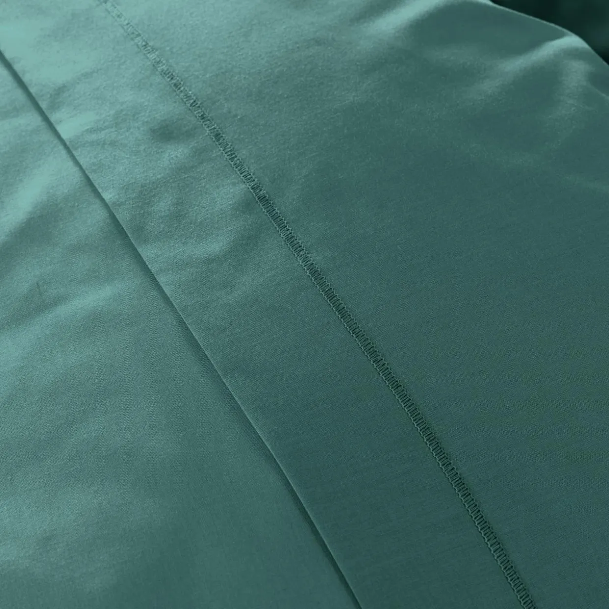 Drap housse percale de coton (200 x 200 cm) Cali Bleu canard