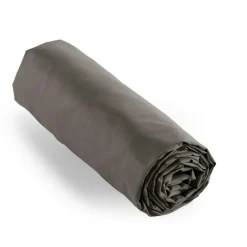 Drap housse percale de coton (90 x 190 cm) Cali Gris anthracite