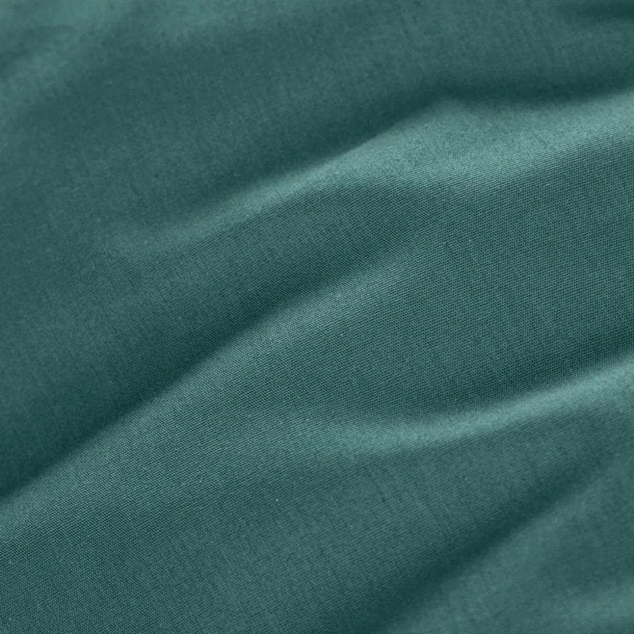 Drap housse percale de coton (180 x 200 cm) Cali Bleu canard