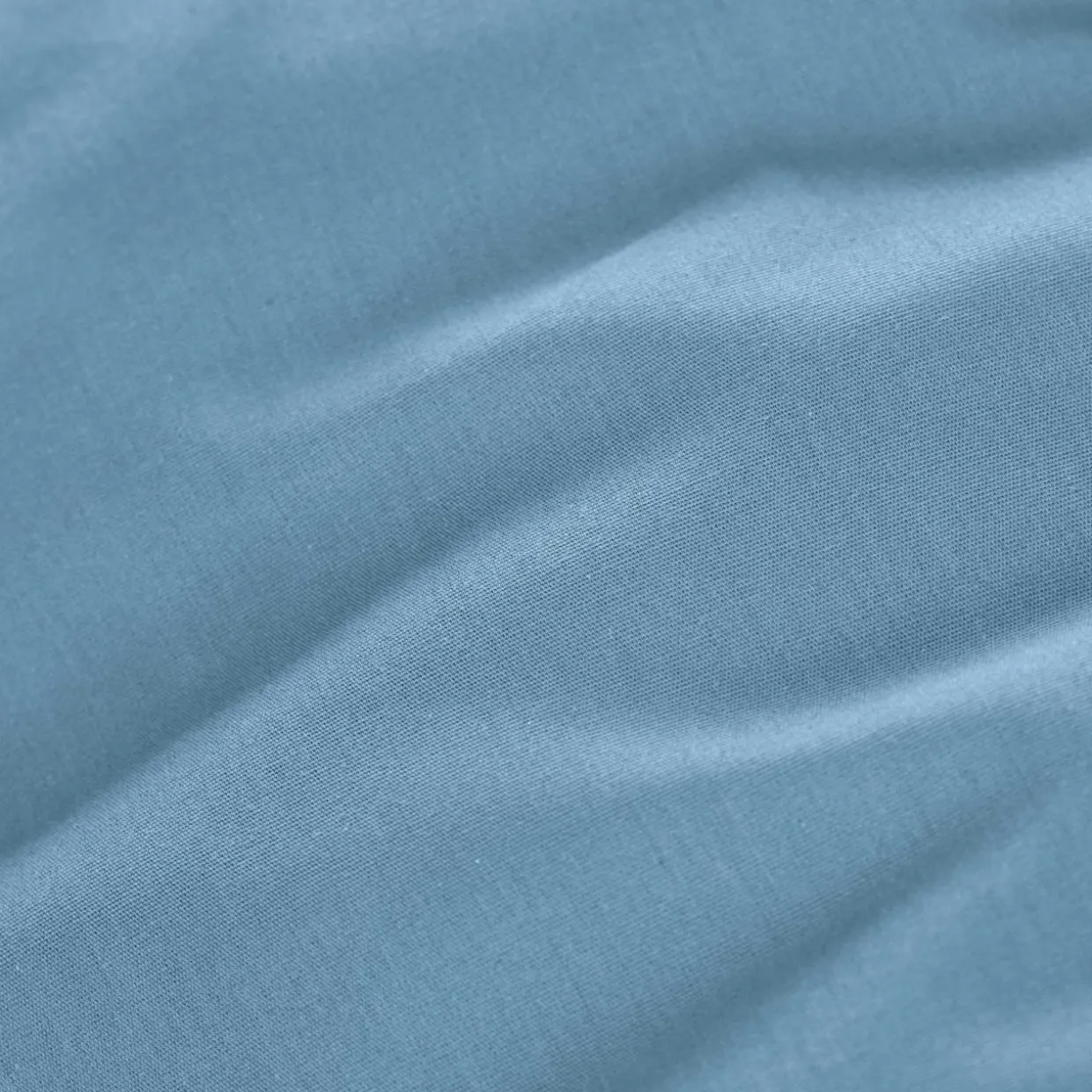 Drap housse percale de coton (140 x 200 cm) Cali Bleu ciel