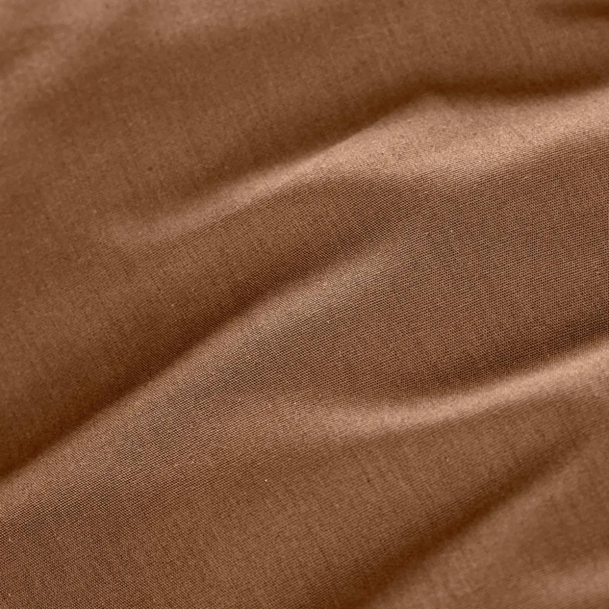Drap housse percale de coton (90 x 200 cm) Cali Marron chocolat