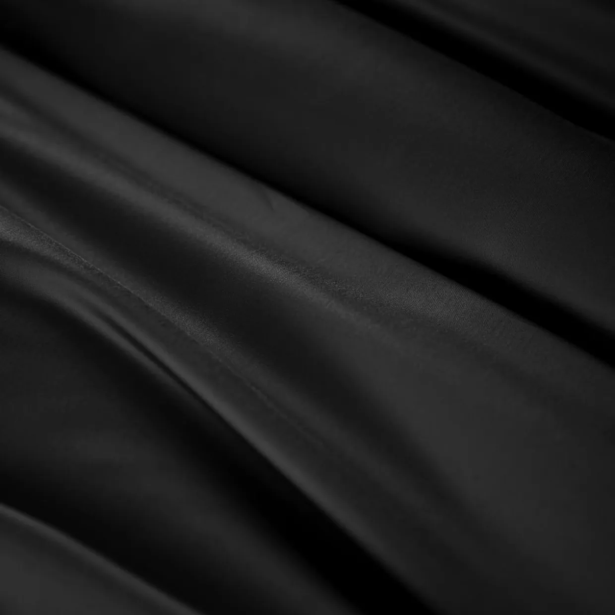 Drap housse satin de bambou (160 x 200 cm) Sienna Noir