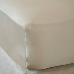 Drap housse satin de bambou (140 x 200 cm) Sienna Beige