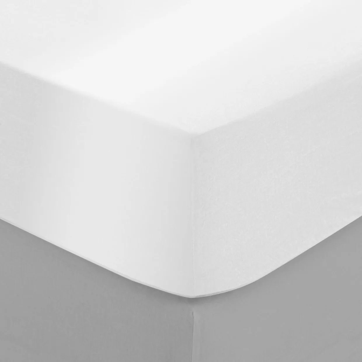 Drap housse satin de coton (140 x 190 cm) Lydia Blanc