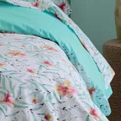 Drap plat percale de coton (240 x 310 cm) Roxane Multicolore