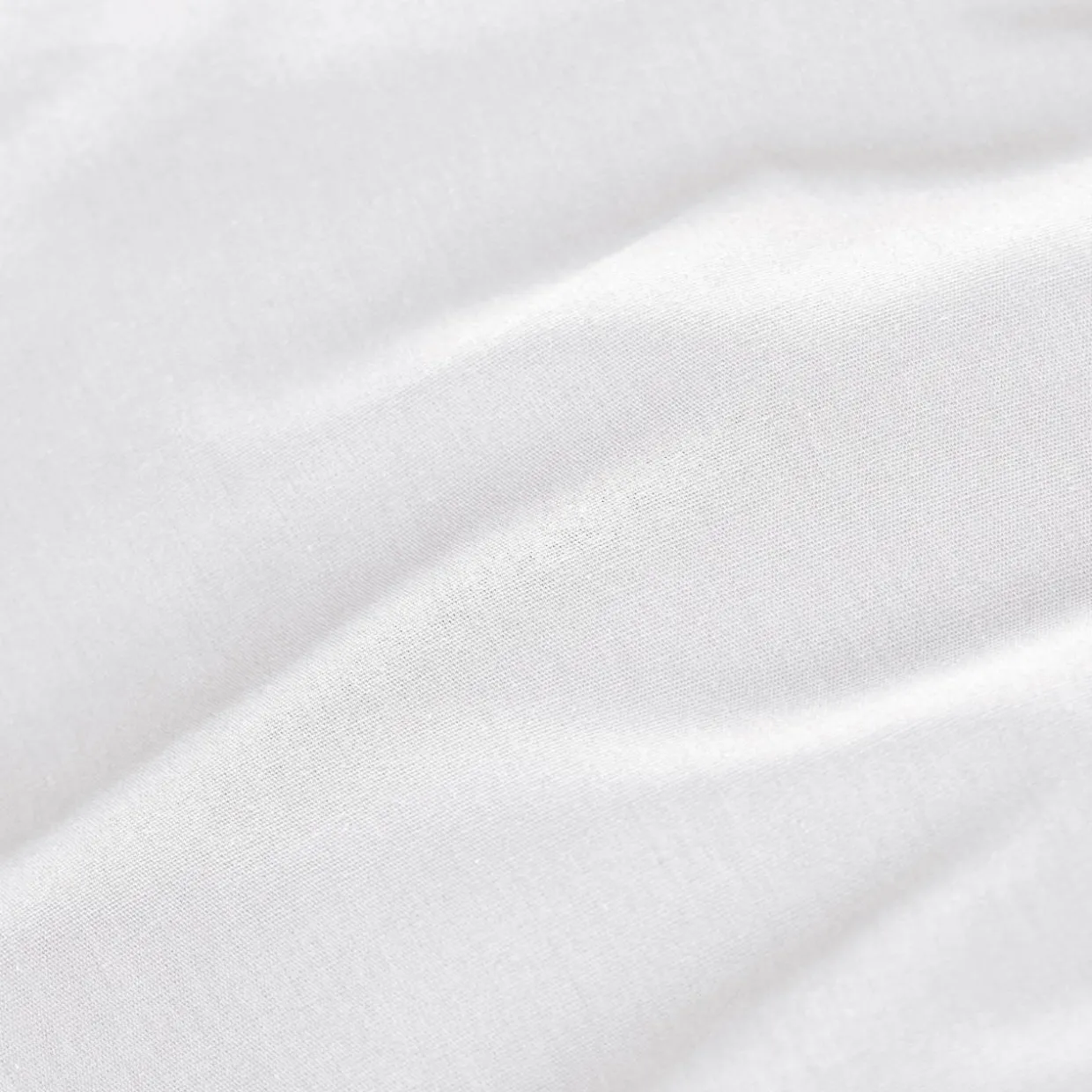 Drap plat percale de coton (270 x 300 cm) Cali Blanc