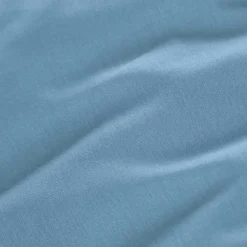 Drap plat percale de coton (180 x 290 cm) Cali Bleu ciel