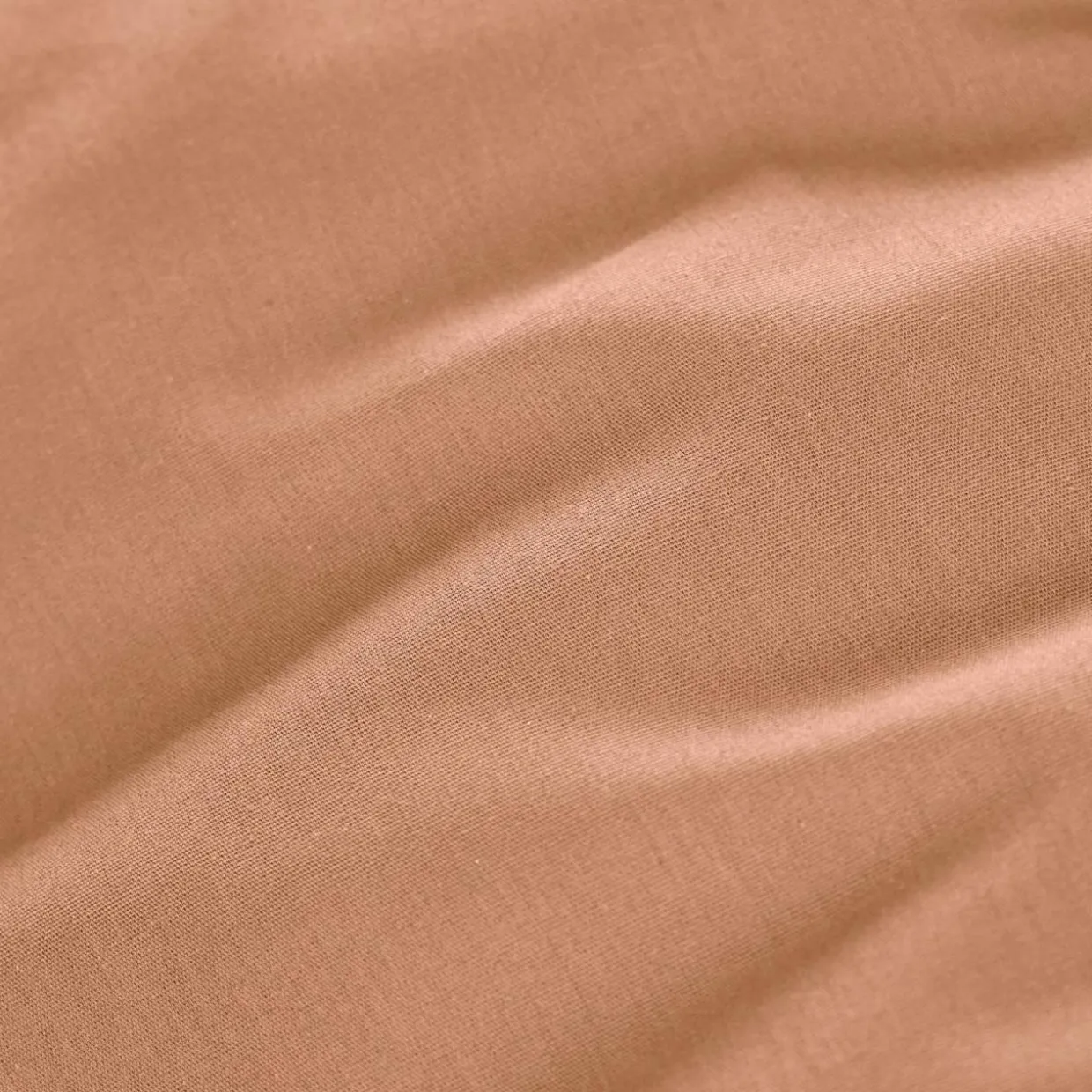 Drap plat percale de coton (240 x 300 cm) Cali Rose pêche
