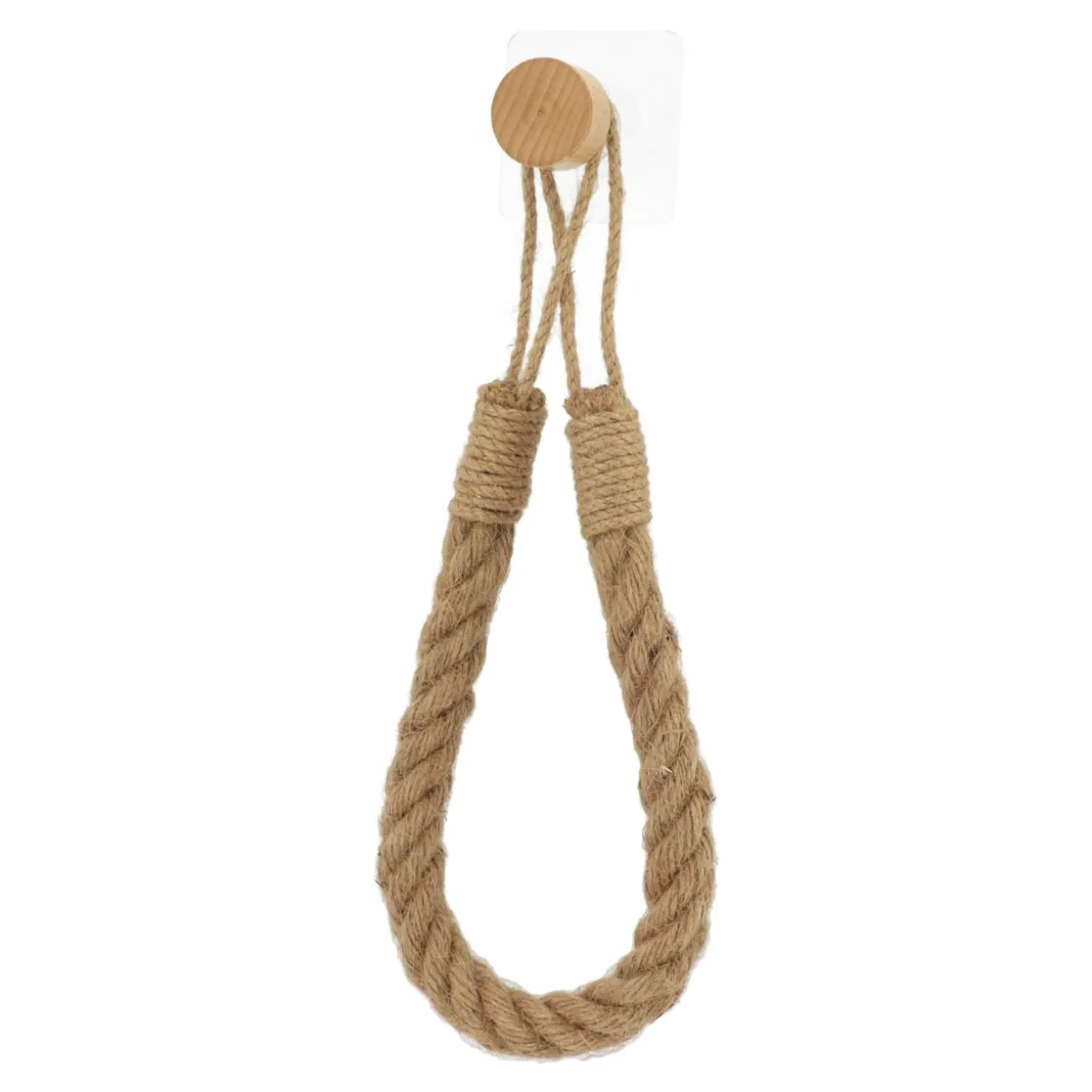 Dérouleur de papier - porte serviette adhésif Easy Chic Corde Naturel