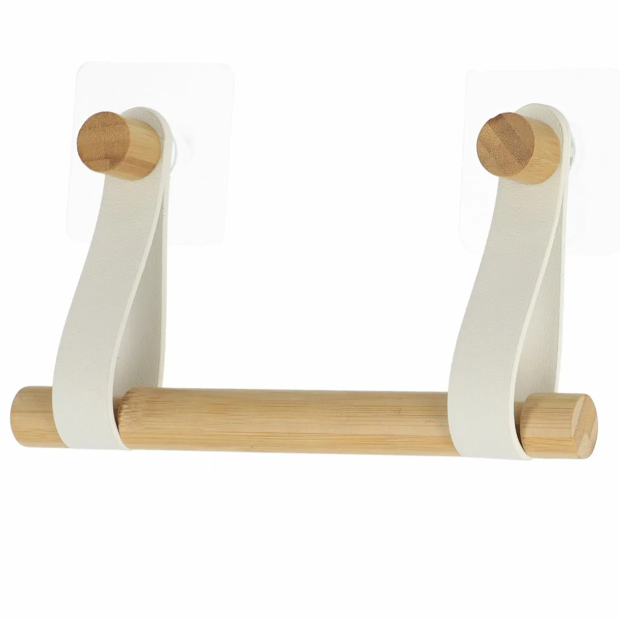Dérouleur de papier toilette adhésif easy Chic simili cuir Blanc